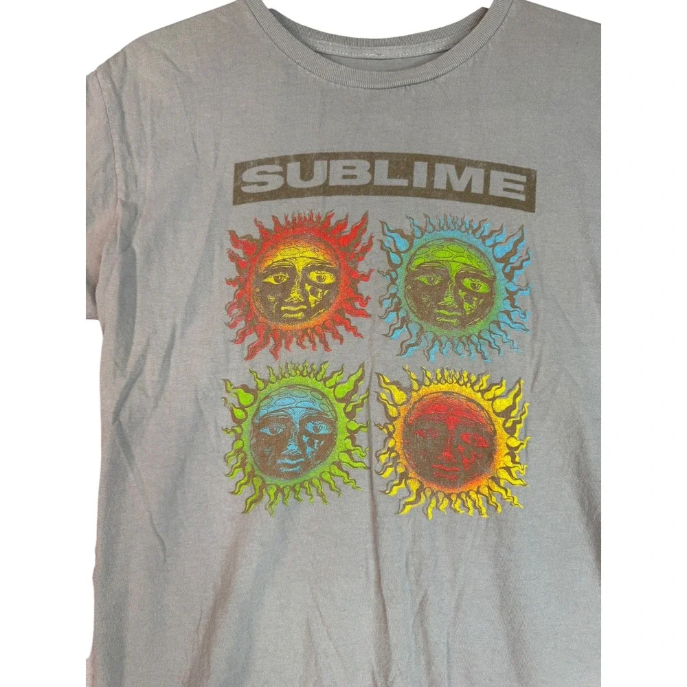 Sublime Band T-Shirt Grey Four Sun Graphic Tee‎ Youth Large YL Cotton